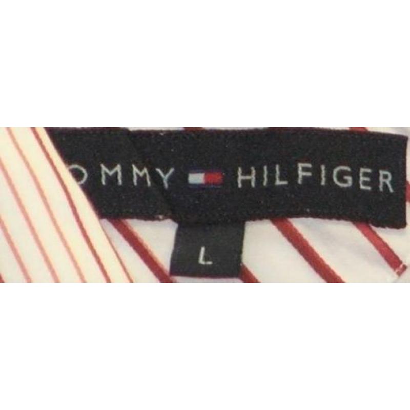 by Just: Tommy Hilfiger, overhemd wit/rood gestreept L