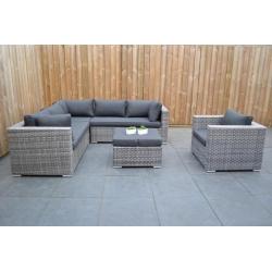 Vegas Luxe Loungeset Kobo Grey Inclusief Stoel