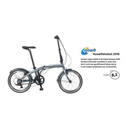 Popal Subway vouwfiets F209 antraciet (Vouwfietsen)