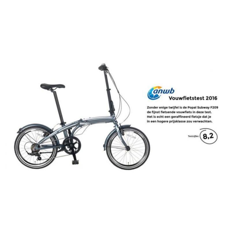 Popal Subway vouwfiets F209 antraciet (Vouwfietsen)