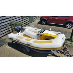Quicksilver Rhino Rider Rib + trailer & 6pk Yamaha 4 Stroke