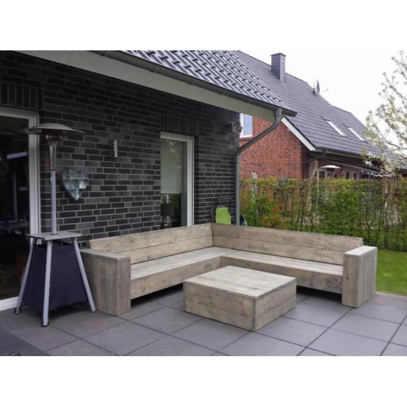 Steigerhouten loungebank, -stoel of -hoekbank (v.a. € 129,-)