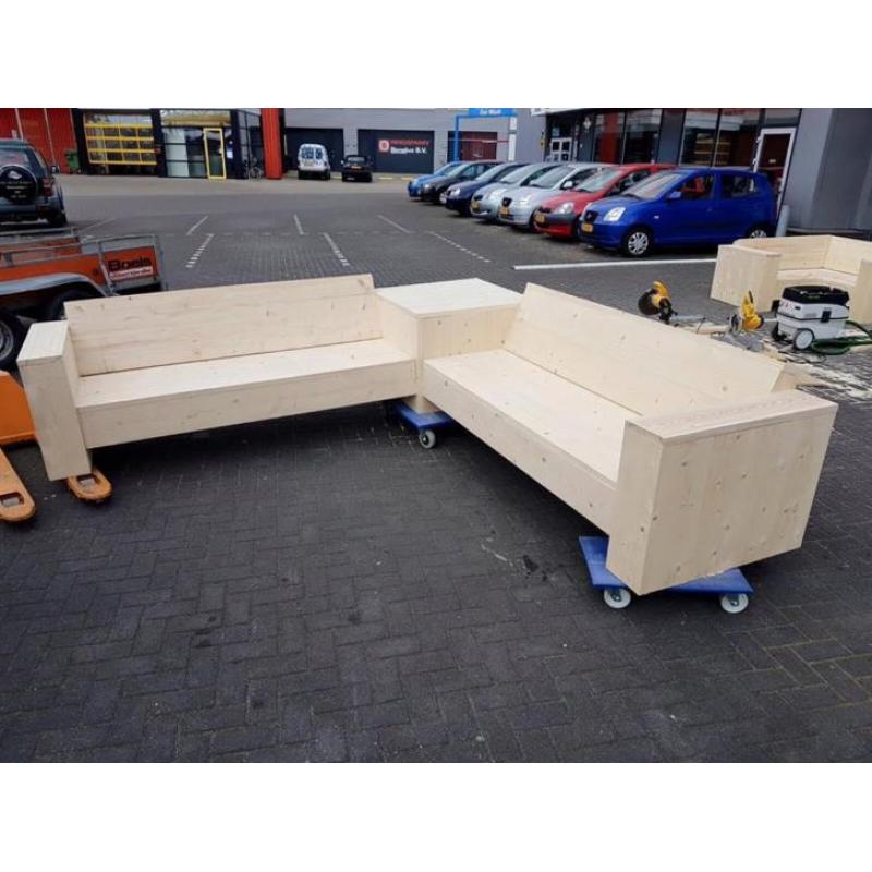 Steigerhouten loungebank, -stoel of -hoekbank (v.a. € 129,-)