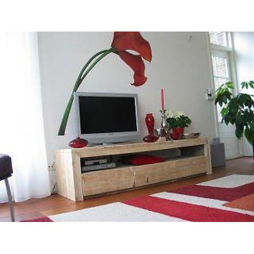 Tv-meubel lage kast tv-kast met laden of kleppen steigerhout