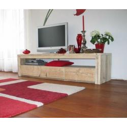 Tv-meubel lage kast tv-kast met laden of kleppen steigerhout