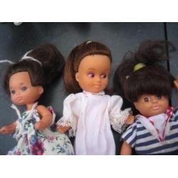 Barbie pop Mattel moeder + kind popjes + Sunshine pop + baby