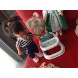 Barbie pop Mattel moeder + kind popjes + Sunshine pop + baby