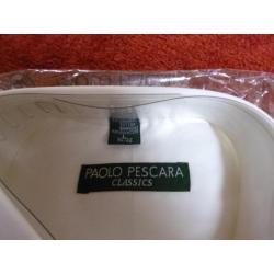 WITTE OVERHEMD met korte mouw van PAOLO PESCARA