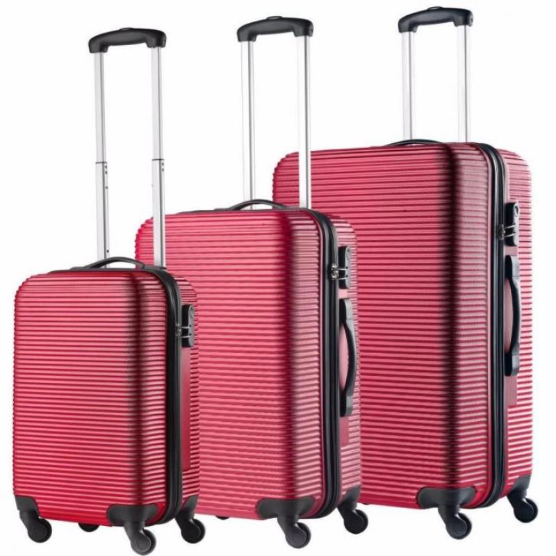 Travelz Horizon ABS kofferset Rood 3 delige koffer set