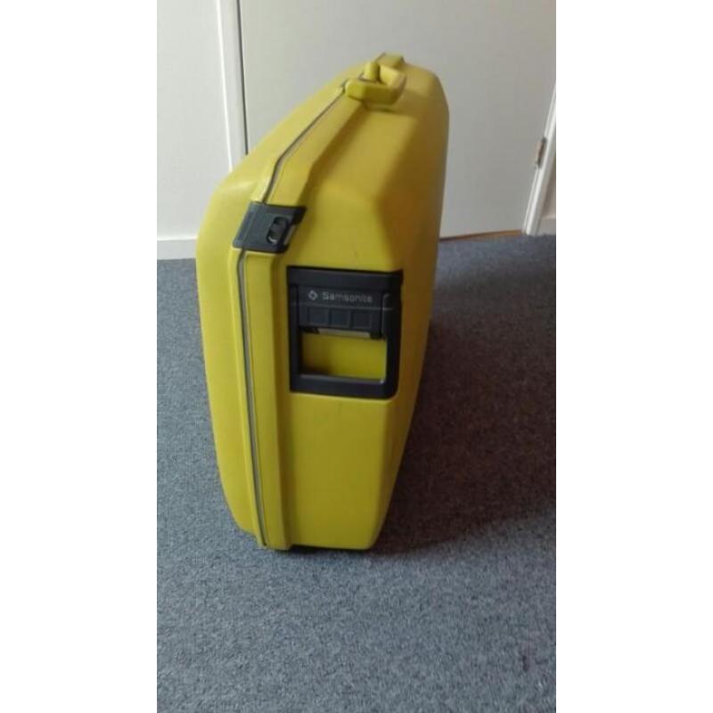 Samsonite koffer groen/ geel