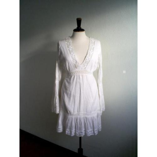 =NIEUW= witte MISS JUNE isla ibiza style jurk mt.38 met kant