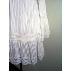 =NIEUW= witte MISS JUNE isla ibiza style jurk mt.38 met kant