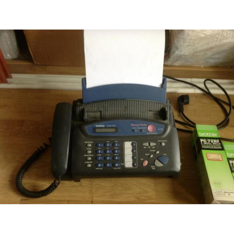Brother fax-t76 met telefoonbeantwoorder , kopier en printer