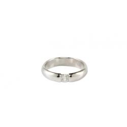 Witgouden spanring met diamant van 0.25ct. 14 krt