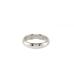 Witgouden spanring met diamant van 0.25ct. 14 krt