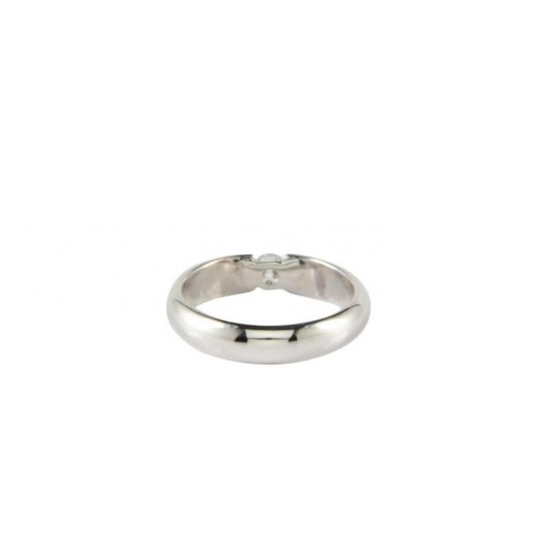 Witgouden spanring met diamant van 0.25ct. 14 krt