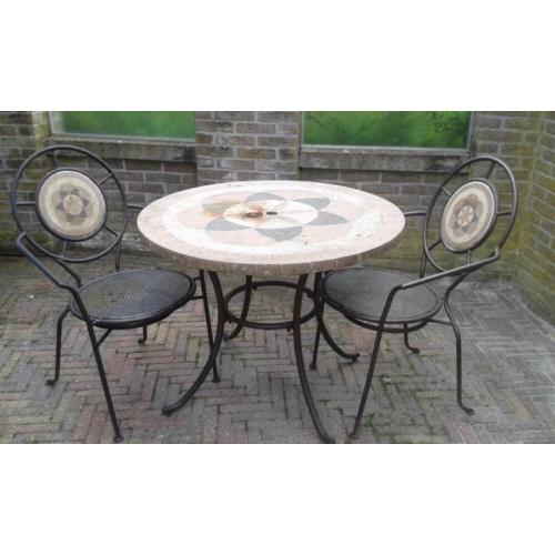 bistro-terras set 2 stoelen en een tafel