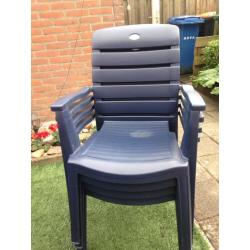 Zeer goed tuinset merk Hartman tafel met 6 stoelen