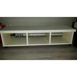 Witte TV meubel(Met wieltjes)