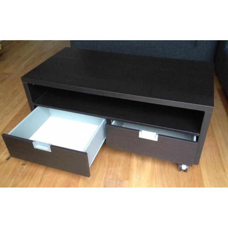 ikea besta tv meubel zwart bruin