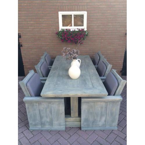 Steigerhouten tuinset , tuinmeubels