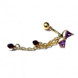 Navelpiercing Bowknot Paars
