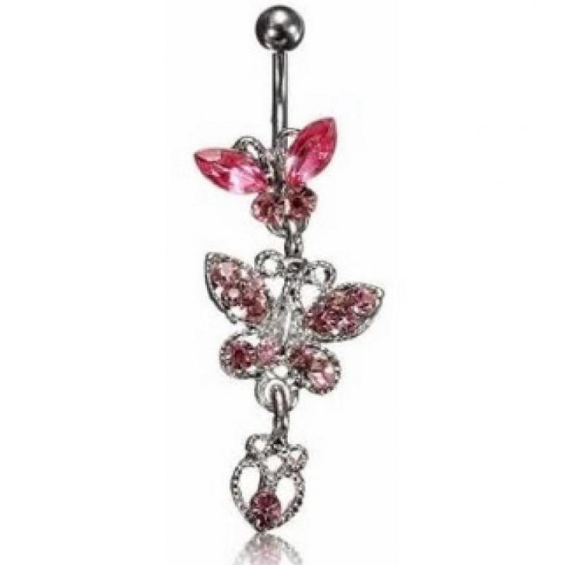 Navelpiercing Bowknot Paars