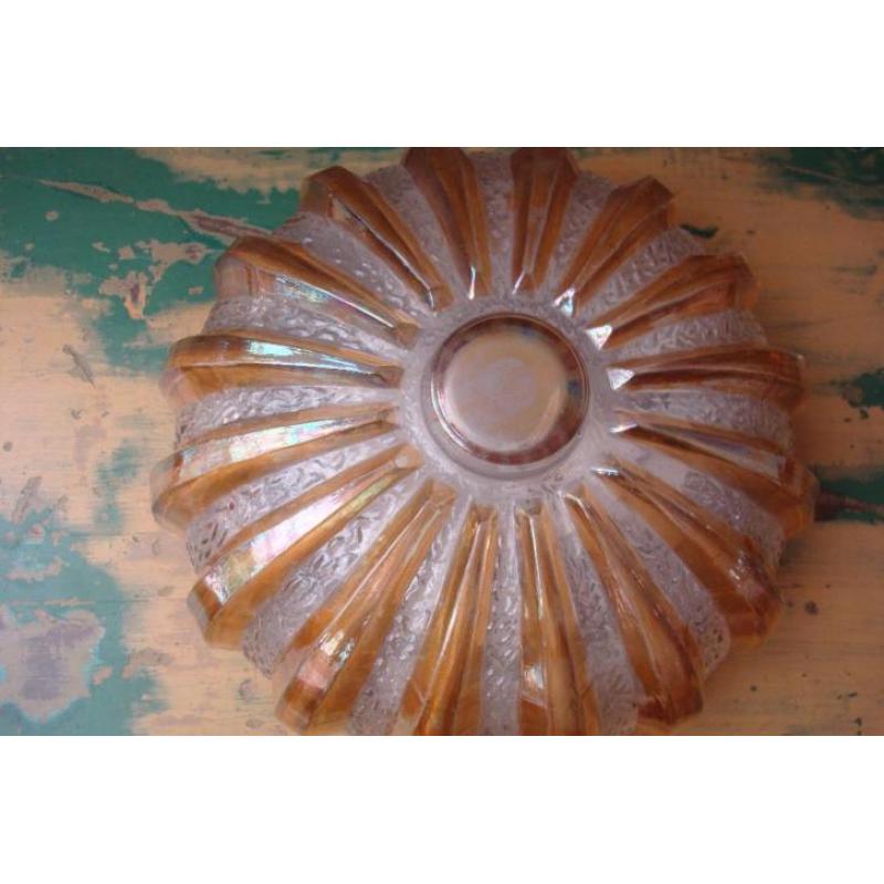 lamp plafonniere plafondlamp retro vintage glazen rond