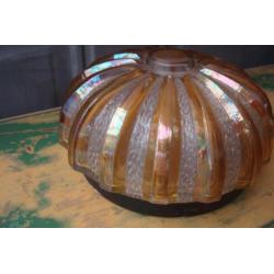 lamp plafonniere plafondlamp retro vintage glazen rond