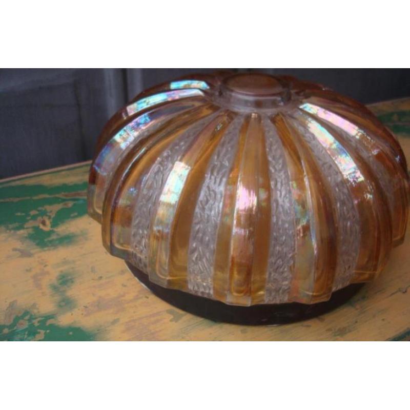 lamp plafonniere plafondlamp retro vintage glazen rond