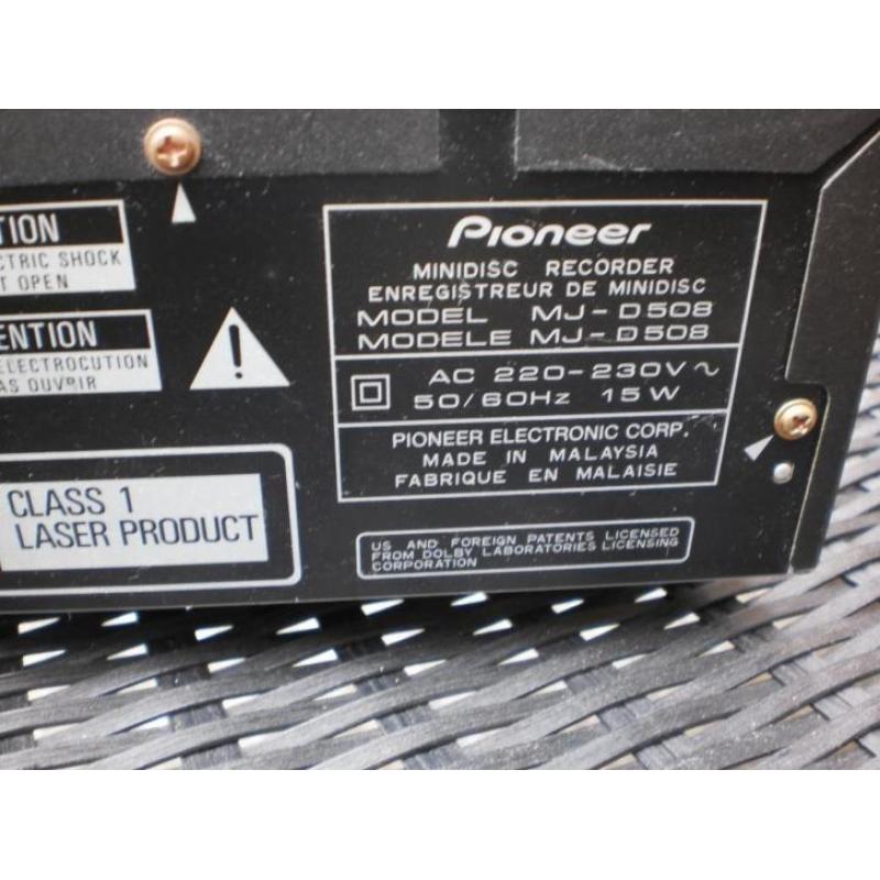 pioneer minidisc recorder mj-d508