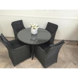 Rio dining tuinset wicker vlechtwerk half rond mb