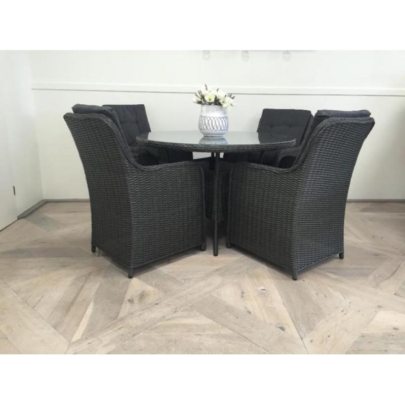 Rio dining tuinset wicker vlechtwerk half rond mb