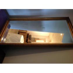 Gouden spiegel facet geslepen