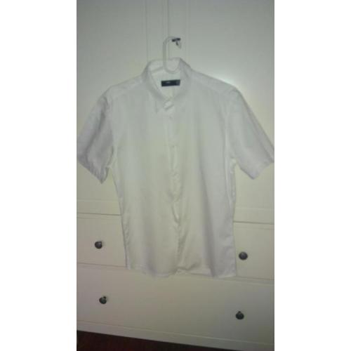 Wit overhemd heren Medium met korte mouwen, H&M maat m