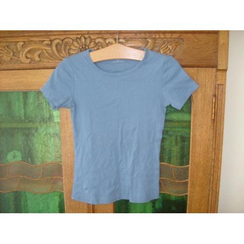 Jeansblauw T-shirt Hema maat S