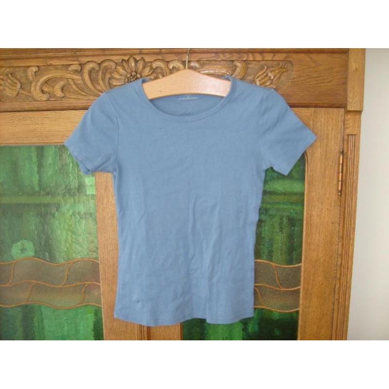 Jeansblauw T-shirt Hema maat S