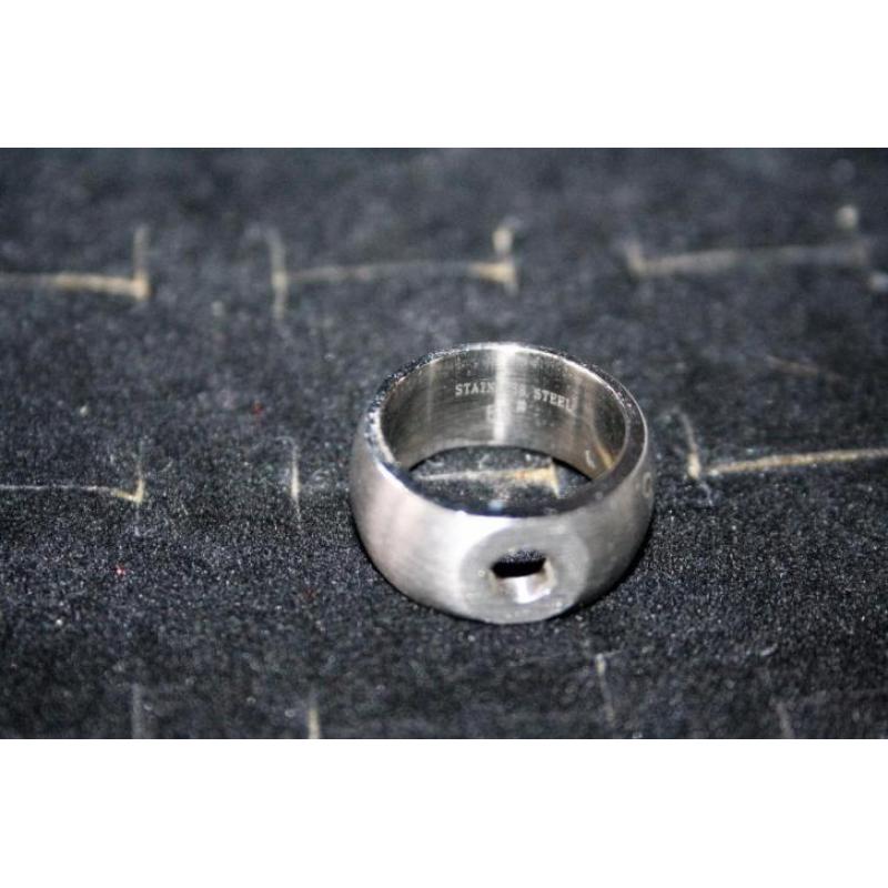 NIeuw! Melano basis ring staal mat maat 55