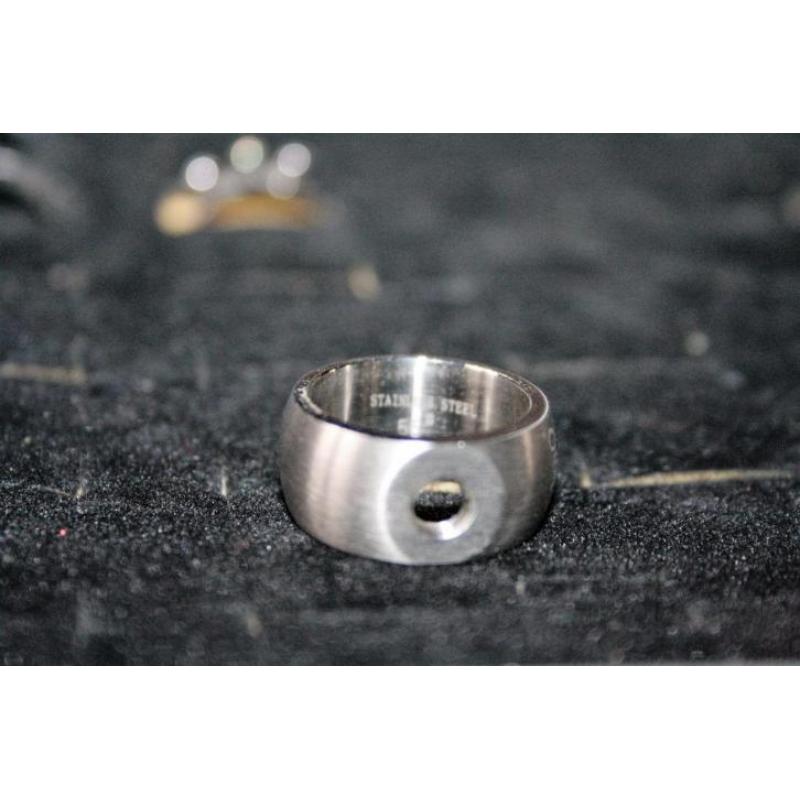 NIeuw! Melano basis ring staal mat maat 55