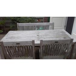 Teaken tuinset te koop