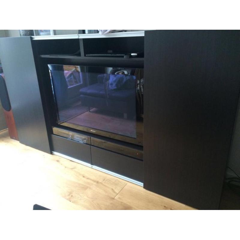 Tv kast ikea besta system donker bruin
