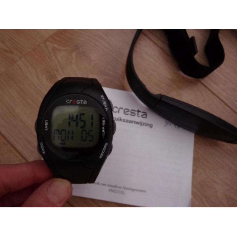 Te koop: cresta sporthorloge met hartslagmeter nieuw!!
