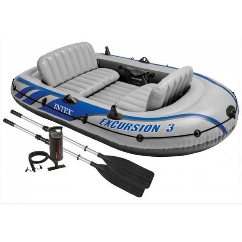 Intex Opblaasboot Excursion 3 Set driepersoons