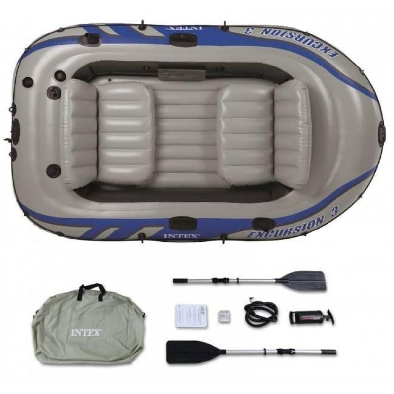 Intex Opblaasboot Excursion 3 Set driepersoons