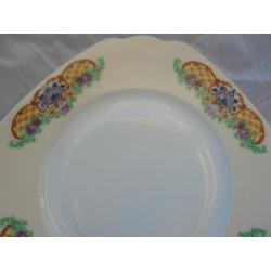 Antieke Schaal Kleurrijke Art Deco Decoratie Czecho Slova