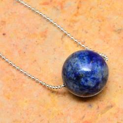 Prachtig zilveren ketting lapis lazuli parel edelsteen- lach