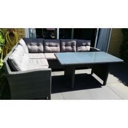 Luxe tuinset met hoge eettafel