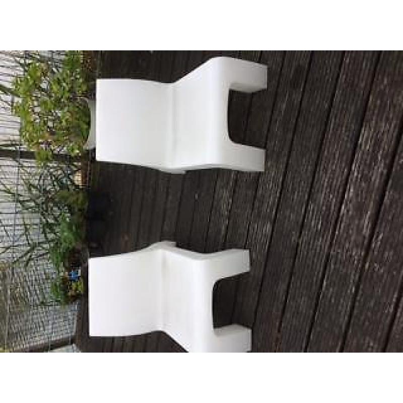 2 x Gispen Rhino stoel wit