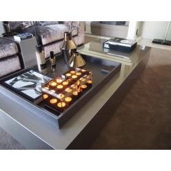 Design hoogglans salontafel kubus