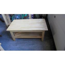 5188 salontafel rechthoek massief hout licht eikenkleur
